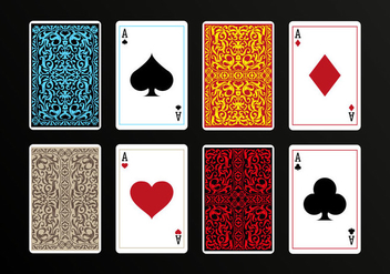 Playing Cards Back Vectors - Kostenloses vector #393209